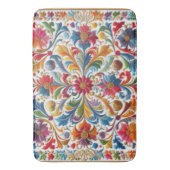 Badmat Kleurrijke Rode Bloemen Ontwerp (Voorkant Verticaal)