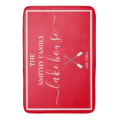 Badmat - Lake House Rood en Wit (Voorkant Verticaal)