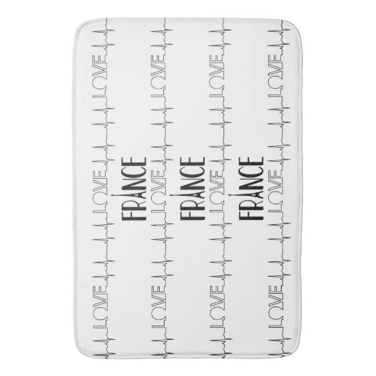 Badmat Love Frankrijk (Voorkant Verticaal)