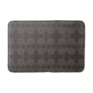 Badmat met donkere diamantenpatroon 