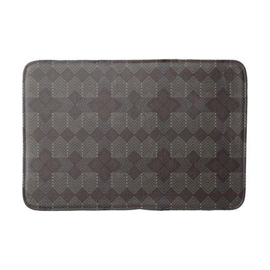 Badmat met donkere diamantenpatroon (Voorkant)