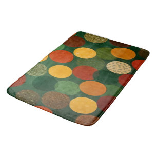 Badmat met overlappende cirkels in mid-century mod