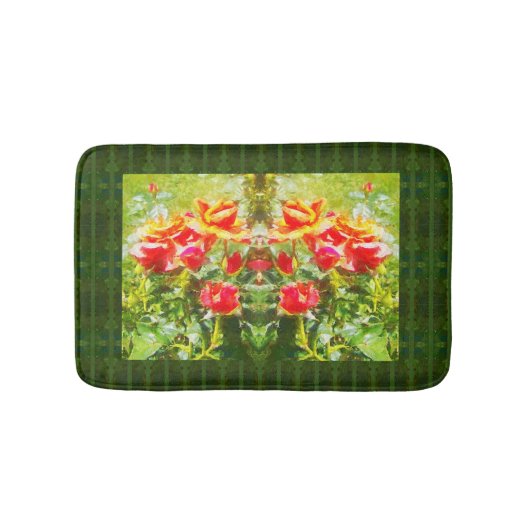 Badmat Oranje Rozen (Voorkant)