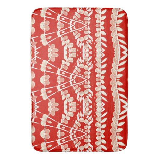 Badmat, Rode kleur modern klassiek design Bad Badmat (Voorkant Verticaal)