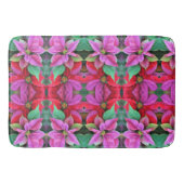 Badmat Roze & Rode Poinsettias (Voorkant)