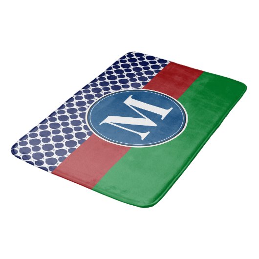 Badmat, sjabloon voor aangepaste monogram badmat (Gekanteld)