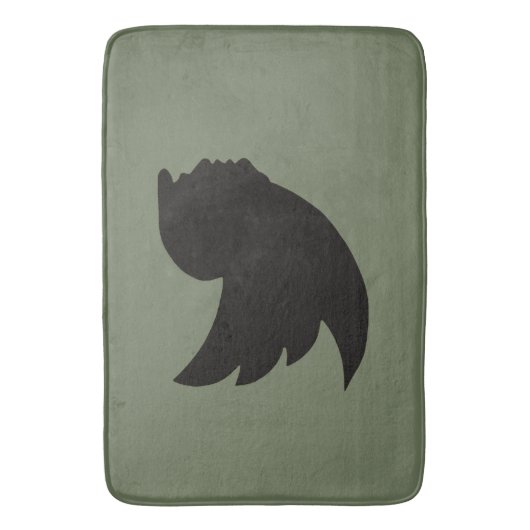 BADMAT - T BIRD DESIGN - GROEN/ZWART (Voorkant Verticaal)