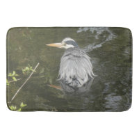 Badmat van grijze reiger