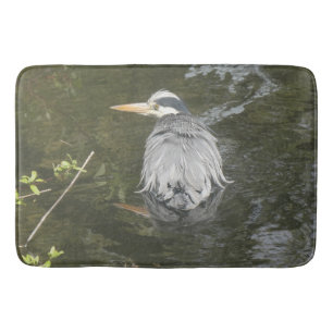 Badmat van grijze reiger
