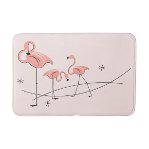 Badmat van het Trio van flamingo's de Roze