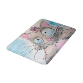 Badmat, Vette Kitty Waterverf Badmat (Gekanteld)