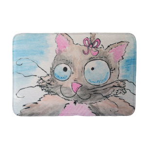 Badmat, Vette Kitty Waterverf Badmat