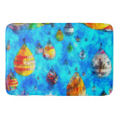 Badmat Waterverf Kunst Hete Luchtballonnen (Voorkant)