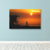 Badmeester in dienst! canvas afdruk (Insitu (Houten vloer))