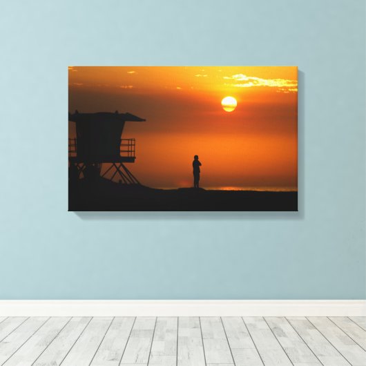 Badmeester in dienst! canvas afdruk (Insitu (Houten vloer))