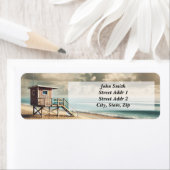 Badmeester shack kalm Beach Retour adres Label (Insitu)