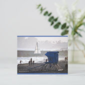 Badmeester Twin Bridges | Blue Beach Song™-Briefka Briefkaart (Staand voorkant)