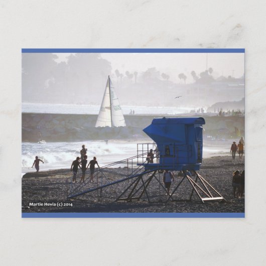 Badmeester Twin Bridges | Blue Beach Song™-Briefka Briefkaart (Voorkant)