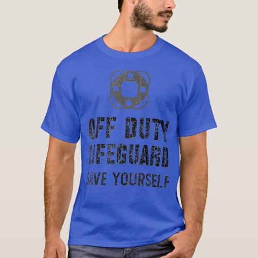 Badmeester Zwembad Guard OFF DUTY Opslaan T-shirt (Voorkant)