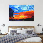 Badmeesters zonsondergang canvas afdruk (Insitu (Slaapkamer))