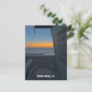 Badmeestertoren bij zonsondergang - Venice Beach, Briefkaart