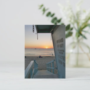 Badmeestertoren bij zonsondergang - Venice Beach,  Briefkaart