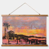 Badmeestertoren op doho"doheny st beach, hangend wandkleed (Voorkant)