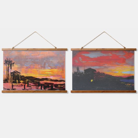 Badmeestertoren op doho"doheny st beach, hangend wandkleed (Dubbel)