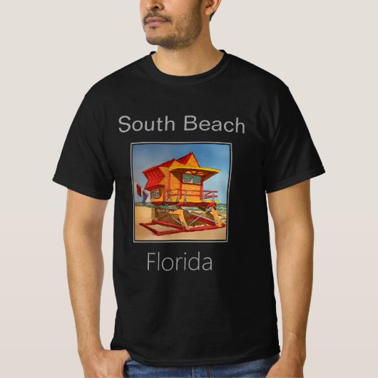 Badmeestertoren, rood en Sinaasappel, South Beach  T-shirt (Voorkant)