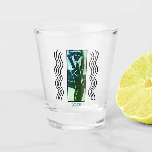 Badmeisje Shotglas Shot Glas (Voorkant)