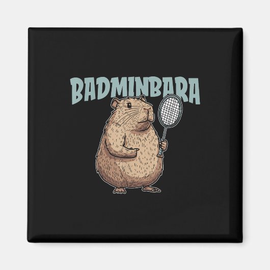 Badminbara Shuttle Racket - Team Badminton Capyba Magneet (Voorkant)