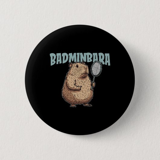 Badminbara Shuttle Racquet - Team Badminton Capyba Ronde Button 5,7 Cm (Voorkant)