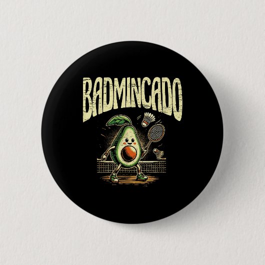 Badmincado Badminton Speler Shuttle Ronde Button 5,7 Cm (Voorkant)