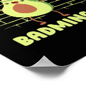 Badmincado - Racket Grappige Speler Spel Wedstrijd Poster (Hoek)