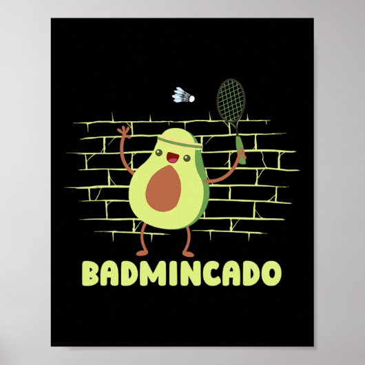 Badmincado - Racket Grappige Speler Spel Wedstrijd Poster (Voorkant)