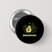 Badmincado - Racket Grappige Speler Spel Wedstrijd Ronde Button 5,7 Cm (Voorkant /achterkant)
