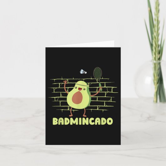 Badmincado - Racket Grappige Speler Wedstrijd Badm Kaart (Voorkant)