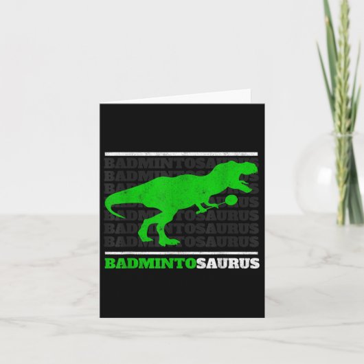 Badminto Saurus Rex Birdie Shuttle Dino Badminton Kaart (Voorkant)