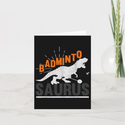 Badminto Saurus Rex Birdie Shuttle Dinosaur Badmin Kaart (Voorkant)