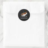 Badminto Saurus Rex Birdie Shuttle Dinosaur Badmin Ronde Sticker (Tas)