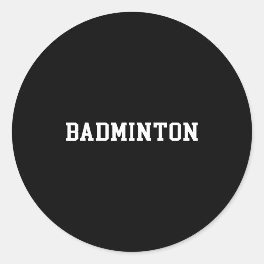 Badminton _1  ronde sticker (Voorkant)