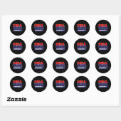 Badminton 2021 Usa  Ronde Sticker (Vel)