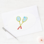 Badminton 3 ovale sticker (Envelop)