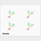 Badminton 3 ovale sticker (Vel)