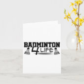 Badminton 4 Life Grafische Badminton Speler Shuttl Kaart (Gele Bloem)