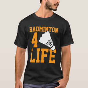 Badminton 4 Life Grafische Badmintonspeler Shuttle T-shirt