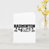 Badminton 4 Life Graphic Badminton Player Shuttle Kaart (Gele Bloem)
