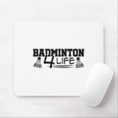 Badminton 4 Life Graphic Badminton Player Shuttle Muismat (Met muis)