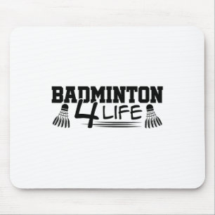 Badminton 4 Life Graphic Badminton Player Shuttle Muismat