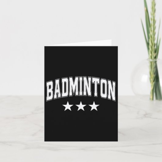 Badminton Alle witte sterren Klik Retro Varsity Te Kaart (Voorkant)